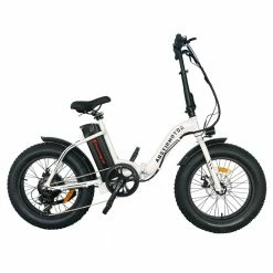 AOSTIRMOTOR G20 Folding Electric Bike 500W Motor 36V Removable 13Ah Battery 20*4.0'' Fat Tire 5-Speed Boost White