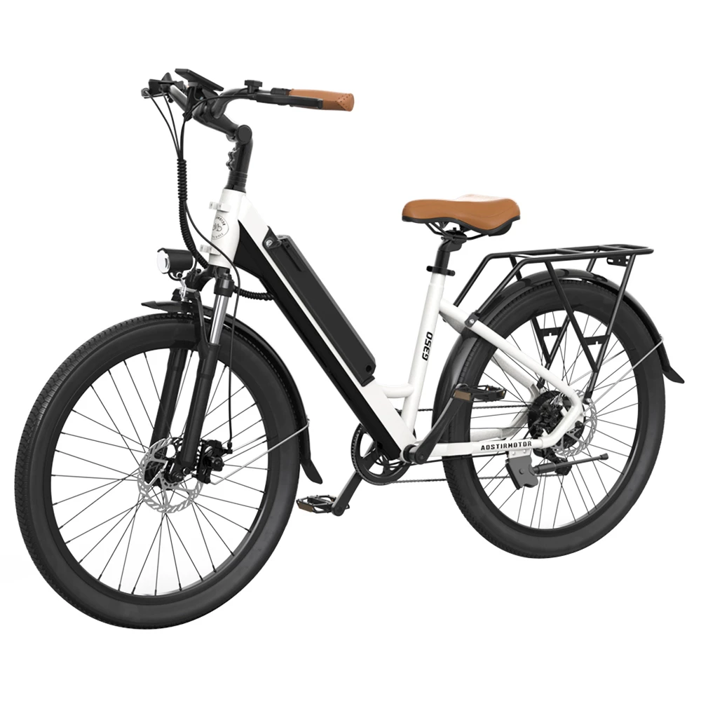 AOSTIRMOTOR G350 350W Electric Bike for Commuter 26*2.1 Inch Tire 36V 10Ah Removable Battery 7 Speed Gear - Image 3