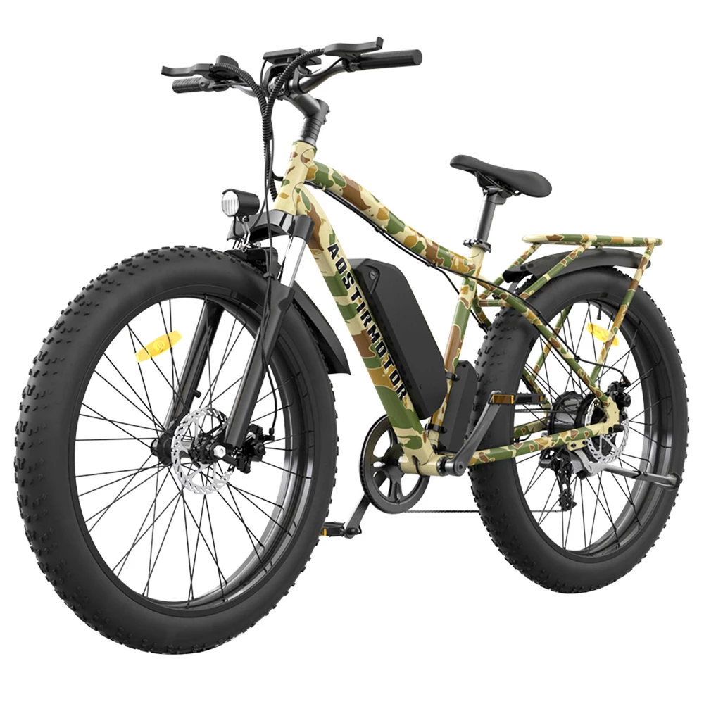 AOSTIRMOTOR S07-E Electric Bike 26*4.0'' Fat Tire 48V 13Ah Battery 750W Motor 7 Speed Shimano Gear - Desert Camo - Image 3