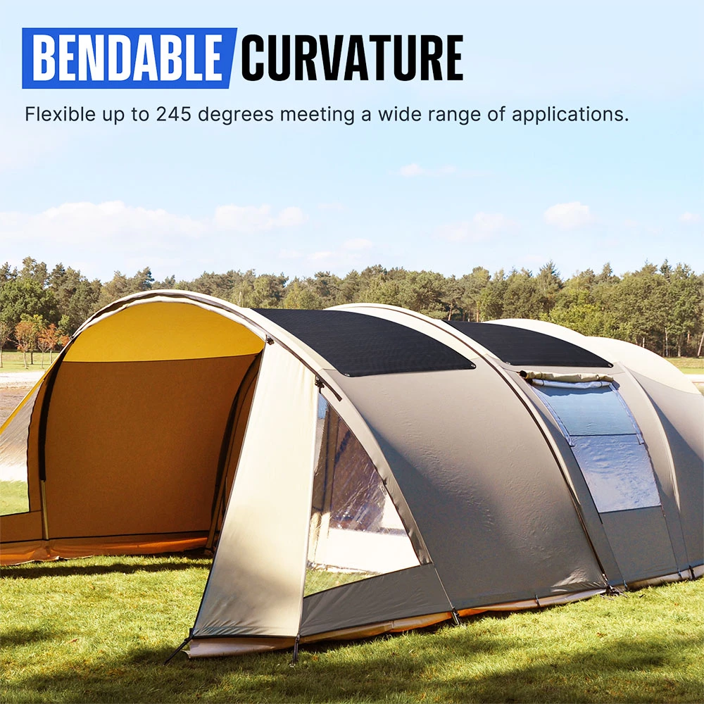 ATEM POWER 100W Monocrystalline Solar Panel Flexible 245 Degree Bendable for RV Tent Roof Boat Cabin Marine Camping - Image 4