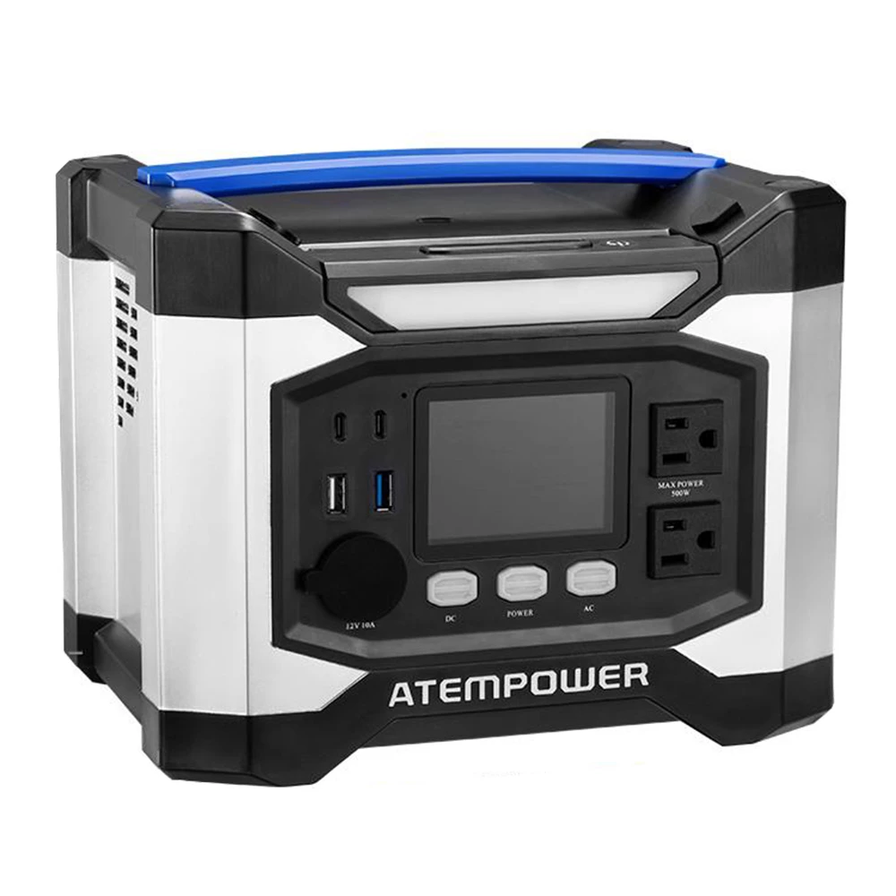 ATEM POWER AP500X Portable Power Station, 518Wh/140000mAh Solar Generator, 500W 110V AC Pure Sine Wave Inverter, 6 Outlets - Image 2