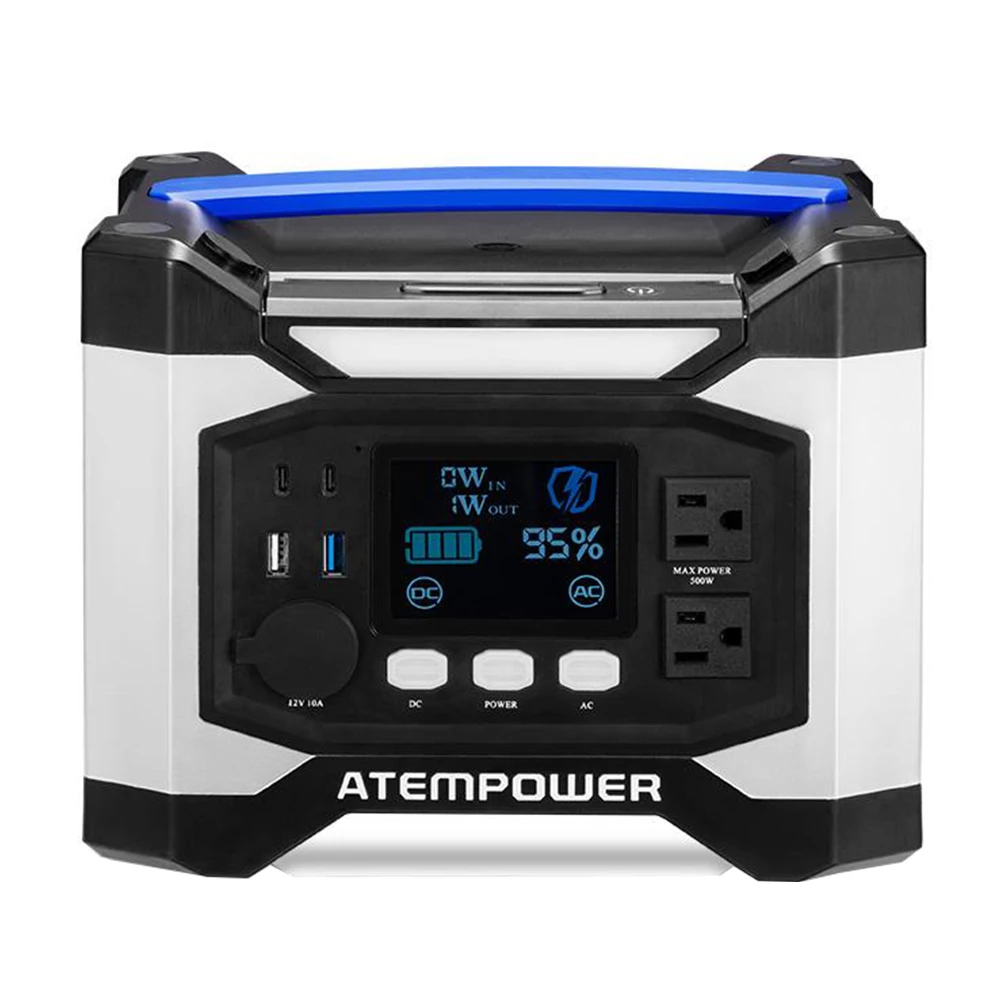 ATEM POWER AP500X Portable Power Station, 518Wh/140000mAh Solar Generator, 500W 110V AC Pure Sine Wave Inverter, 6 Outlets - Image 3