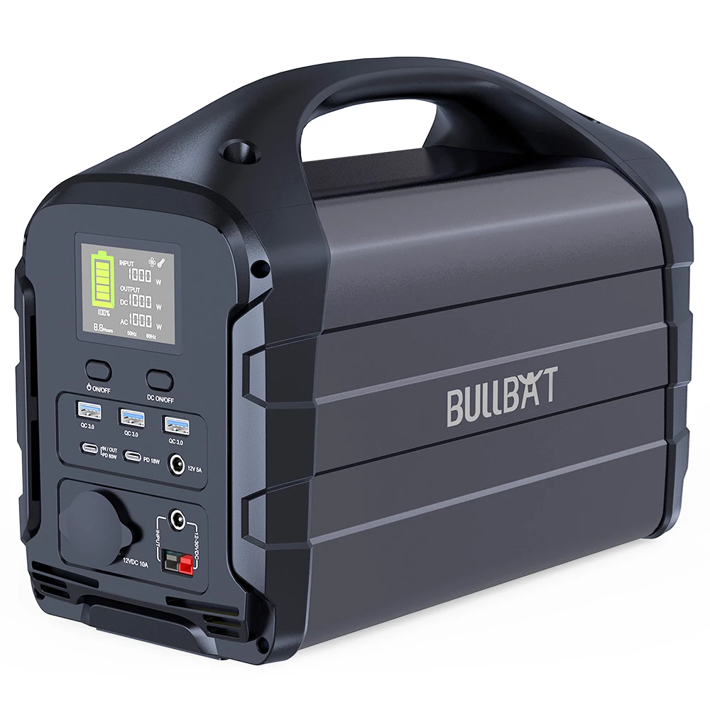 BULLBAT Adventurer 700 613Wh/700W Portable Power Station Solar Power Generators for Outdoor & Indoor - Black