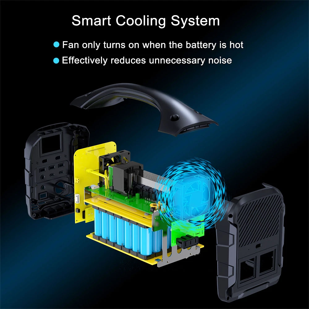 BULLBAT Adventurer 700 613Wh/700W Portable Power Station Solar Power Generators for Outdoor & Indoor - Black - Image 4