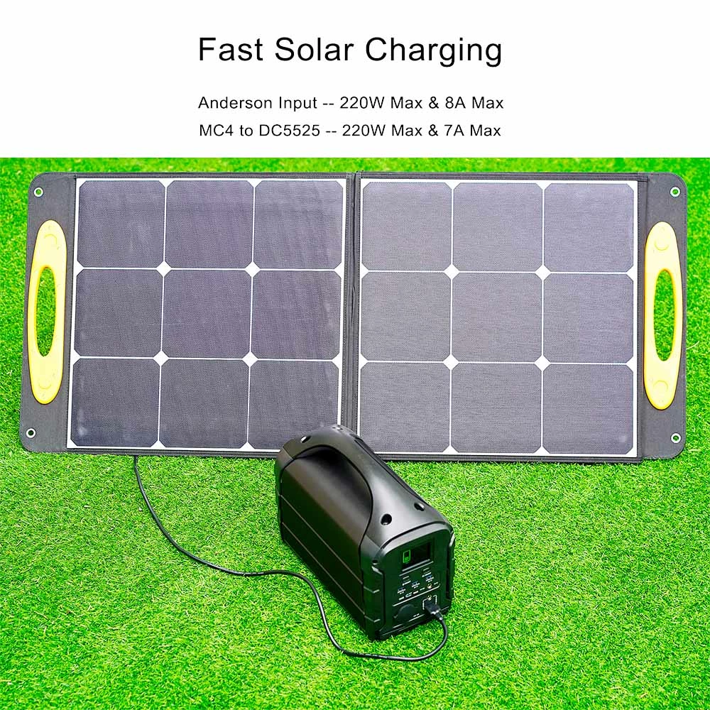 BULLBAT Adventurer 700 613Wh/700W Portable Power Station Solar Power Generators for Outdoor & Indoor - Black - Image 6