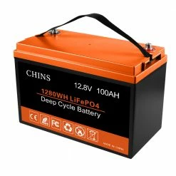 CHINS LiFePO4 Battery 12V 100AH Lithium Battery - Built-in 100A BMS, Perfect for Replacing Most of Backup Power, Home Energy Storage and Off-Grid