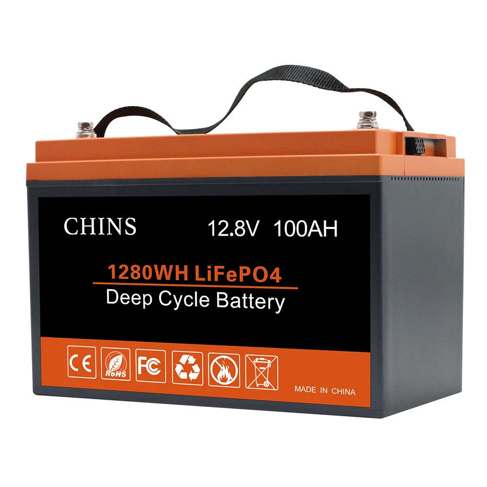 CHINS LiFePO4 Battery 12V 100AH Lithium Battery - Built-in 100A BMS, Perfect for Replacing Most of Backup Power, Home Energy Storage and Off-Grid - Image 2