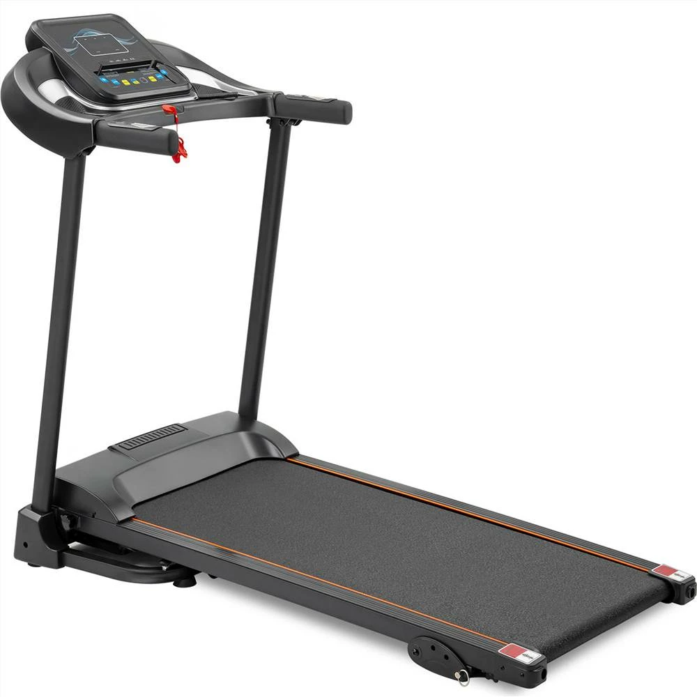 Compact Easy Folding Treadmill Motorized Running Jogging Machine Hydraulic Folding System 0-7.5 MPH Speed Adjuster 1.5HP Motor Quality 4-Layer Running Belt Large LCD Display -Black - Image 2