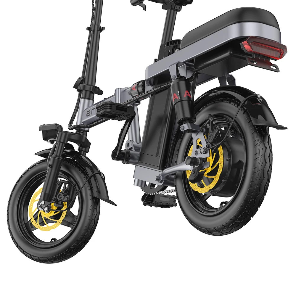 ENGWE T14 Folding Electric Bicycle 14 Inch Tire 350W Brushless Motor 48V 10Ah Battery 25km/h Max Speed - Grey - Image 6