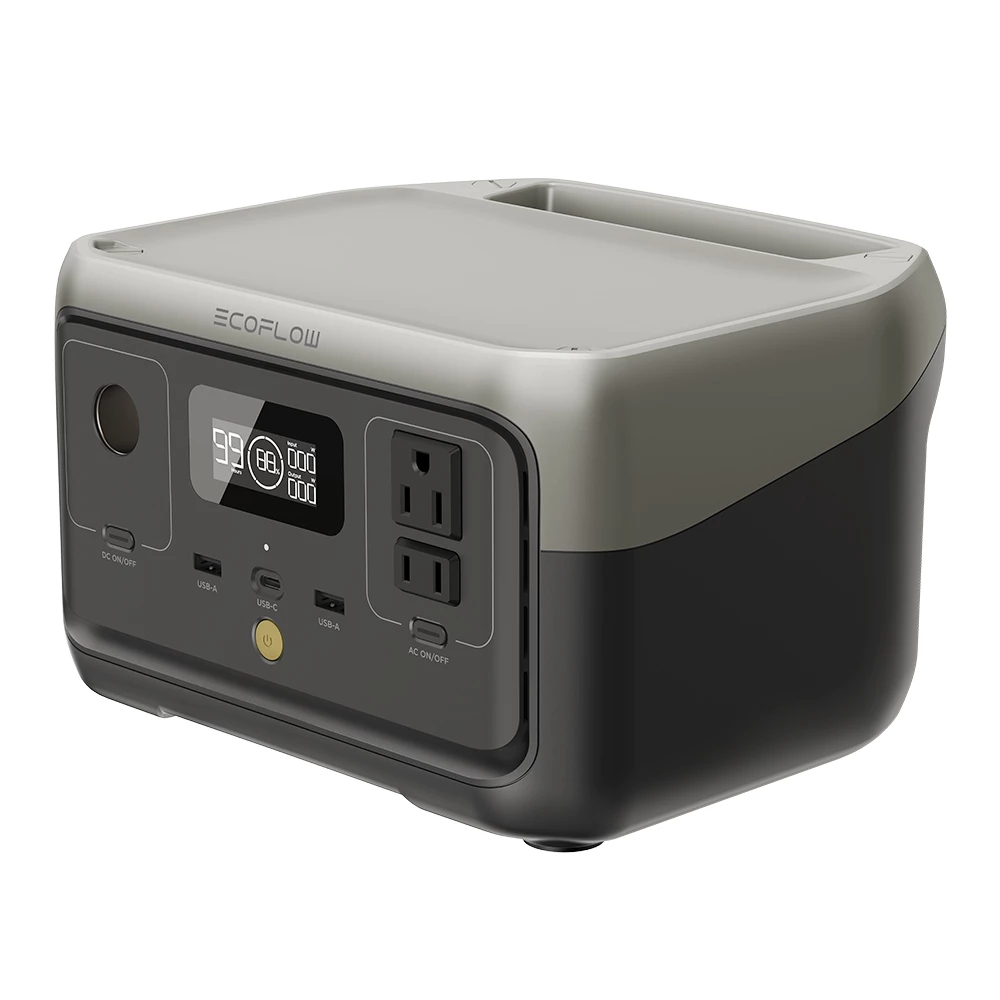 EcoFlow RIVER 2 Portable Power Station, 256Wh LiFePO4 Battery Solar Generator, 300W Output, Fully Charge in 1 Hour, 6 Output Ports, App Control - Image 2