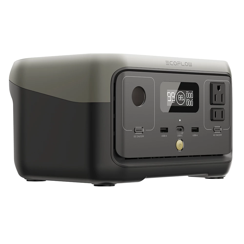 EcoFlow RIVER 2 Portable Power Station, 256Wh LiFePO4 Battery Solar Generator, 300W Output, Fully Charge in 1 Hour, 6 Output Ports, App Control - Image 3