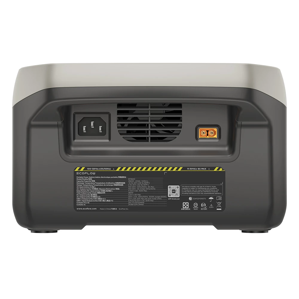 EcoFlow RIVER 2 Portable Power Station, 256Wh LiFePO4 Battery Solar Generator, 300W Output, Fully Charge in 1 Hour, 6 Output Ports, App Control - Image 6
