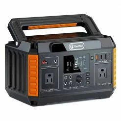 Flashfish P60 560W Portable Power Station, 520Wh/140400mAh Lithium Battery Pack Solar Generator Emergency Power Supply, AC/DC/USB Ports, 11 Outlets