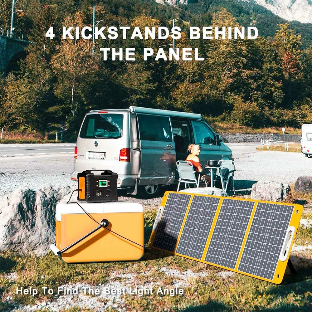 Flashfish TSP 18V/100W Foldable Solar Panel Portable Solar Charger with DC/USB Output - Image 4