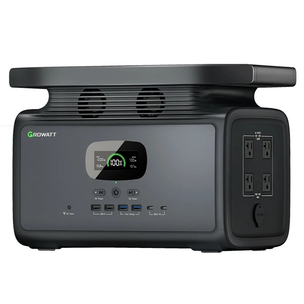 GROWATT Infinity 1500 Portable Power Station, 1512Wh Capacity 2000W AC Output, 12 Outlets, Wireless Charging, UPS Function, Smart APP Control - Image 2