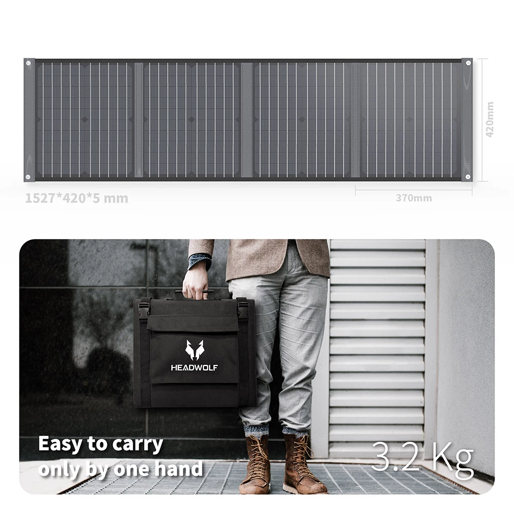 HEADWOLF S100 100 WATT 18V Portable Solar Panel for Power Station - Image 2