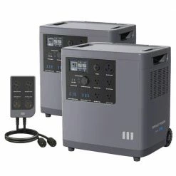 Mango Power 2*Mango Power E Portable Power Stations with mSocket, 7kWh LFP Battery, 14kWh Expanded Capacity, 16 Output Ports, Charging 80% in 1 Hour, App Control