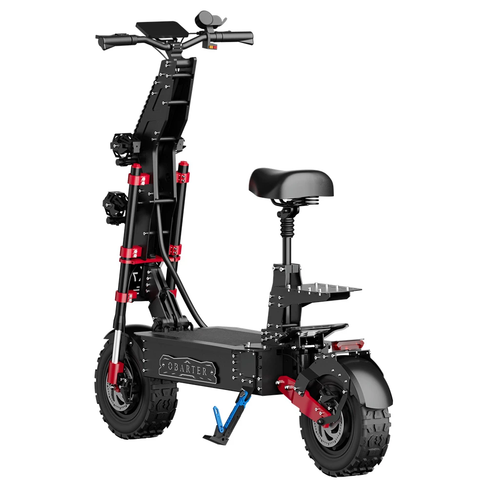 OBARTER-X7 Super Electric Scooter 14 Inch Off Road Tires 4000W*2 Dual Motors 60V 60Ah Battery 90Km/h Max Speed 120kg Load 140KM Range with Seat - Image 4