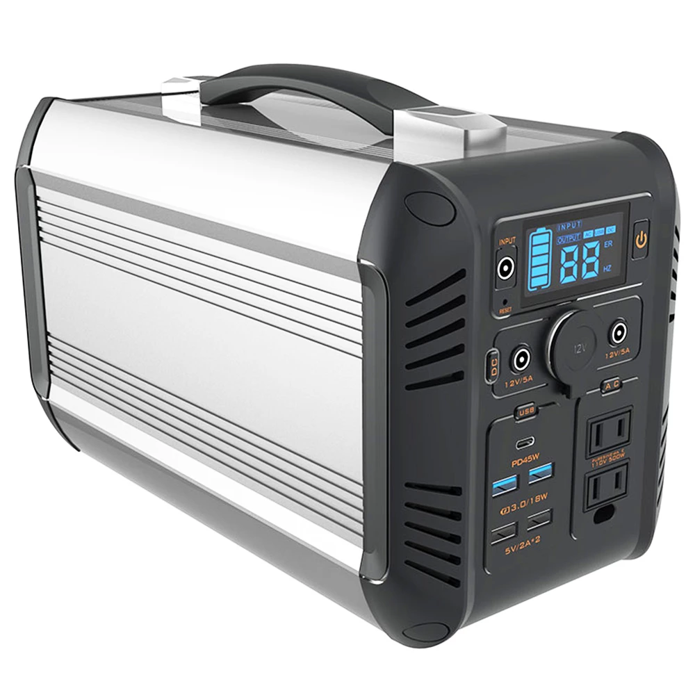 OUKITEL CN505 Portable Power Station 614Wh/500W with Pure Sine Wave and Solar Fast Charging - Black - Image 3