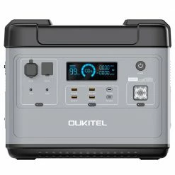 OUKITEL P2001 2000W Portable Power Station, 2000Wh LiFePO4 Battery 3500+ Cycles Pure Sine Wave AC Sockets, Cigar Lighter XT60 DC5521 USB QC3.0 USB-C PD 100W, Super Fast Recharge Durable Generator for Home Outdoor Camping Barbeque Party Solar Battery