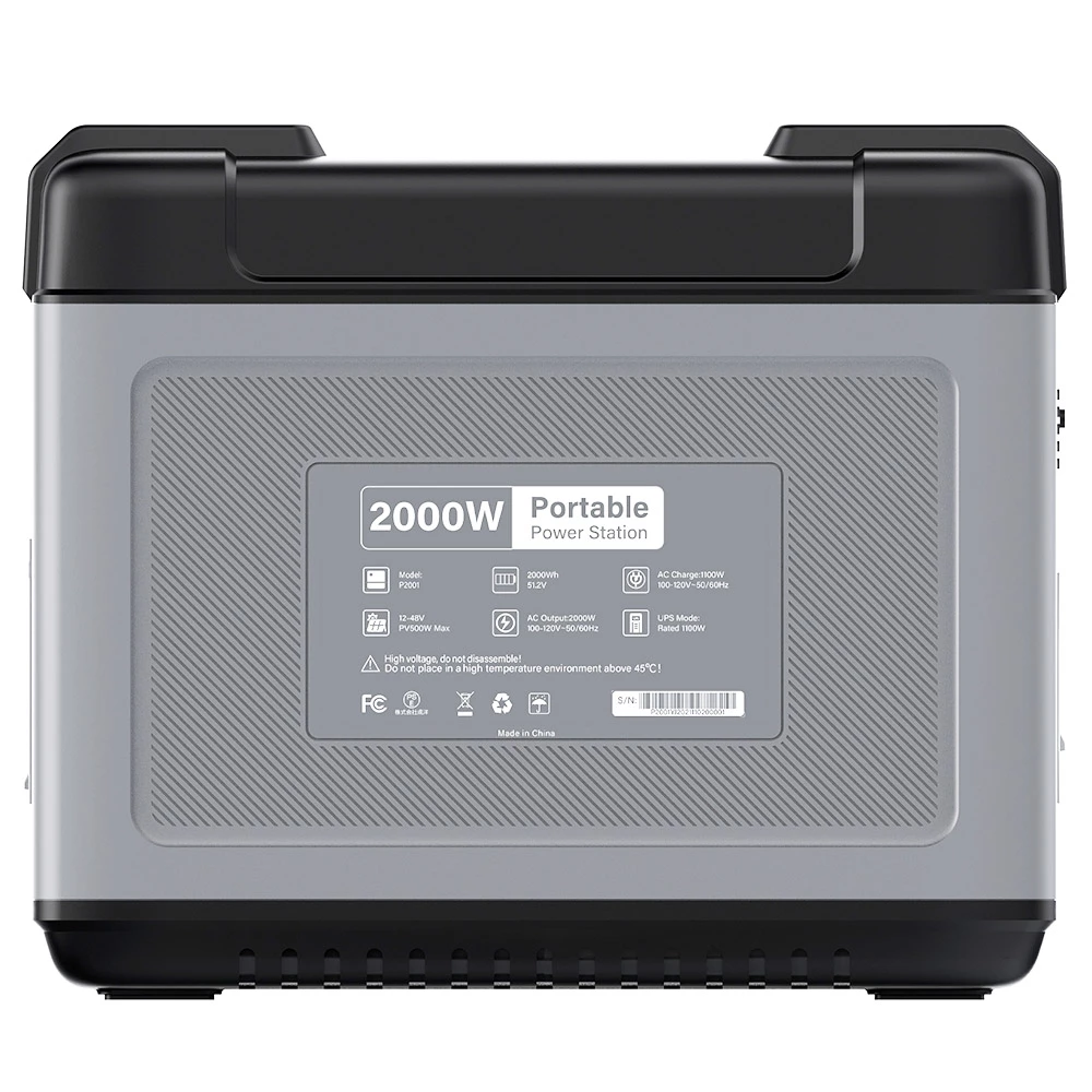 OUKITEL P2001 2000W Portable Power Station + 2Pcs Flashfish TSP 18V 100W Foldable Solar Panel Outdoor Power Supply Kit, 2000Wh LiFePO4 Battery 3500+ Cycles Pure Sine Wave AC Sockets,Cigar Lighter DC5521 USB-C PD, Super Fast Recharge Durable Generator - Image 5