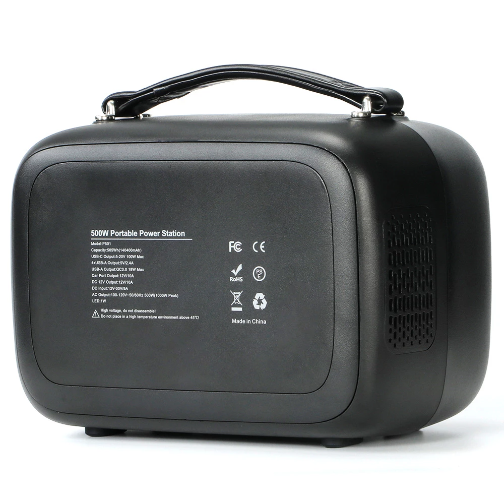 OUKITEL P501 Portable Power Station 505Wh 140400mAh Portable Generator 500W AC Outlet - Grey - Image 2