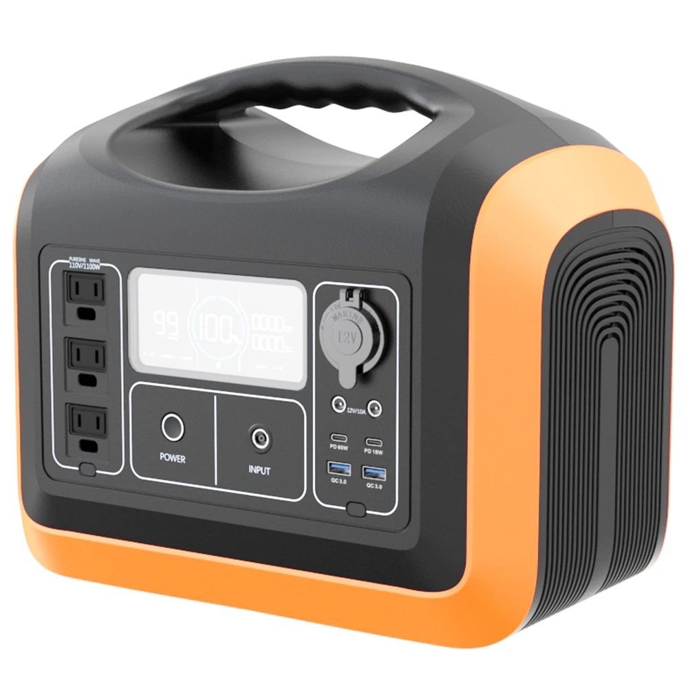 OUPES 1200W 992Wh Portable Power Station + 2 x 18V 100W Solar Panel Solar Generator Home Kit - Image 2