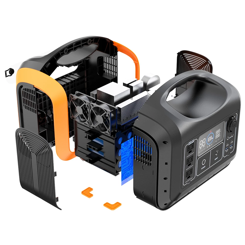 OUPES 1200W 992Wh Portable Power Station + 2 x 18V 100W Solar Panel Solar Generator Home Kit - Image 5