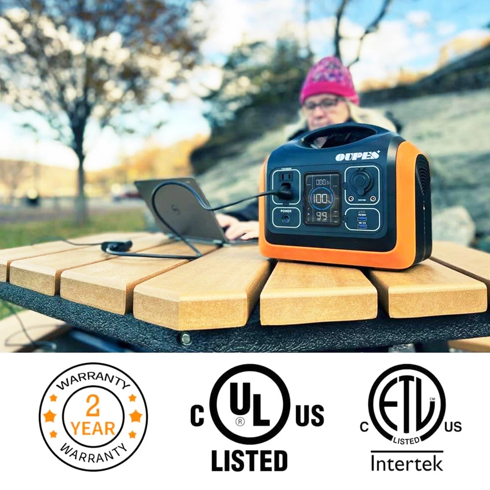 OUPES 600W 595Wh Portable Power Station + 100W Monocrystalline Solar Panel Solar Generator Kit for Camping Hiking - Image 2