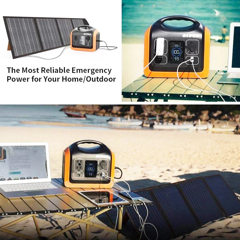 OUPES 600W 595Wh Portable Power Station + 100W Monocrystalline Solar Panel Solar Generator Kit for Camping Hiking - Image 6