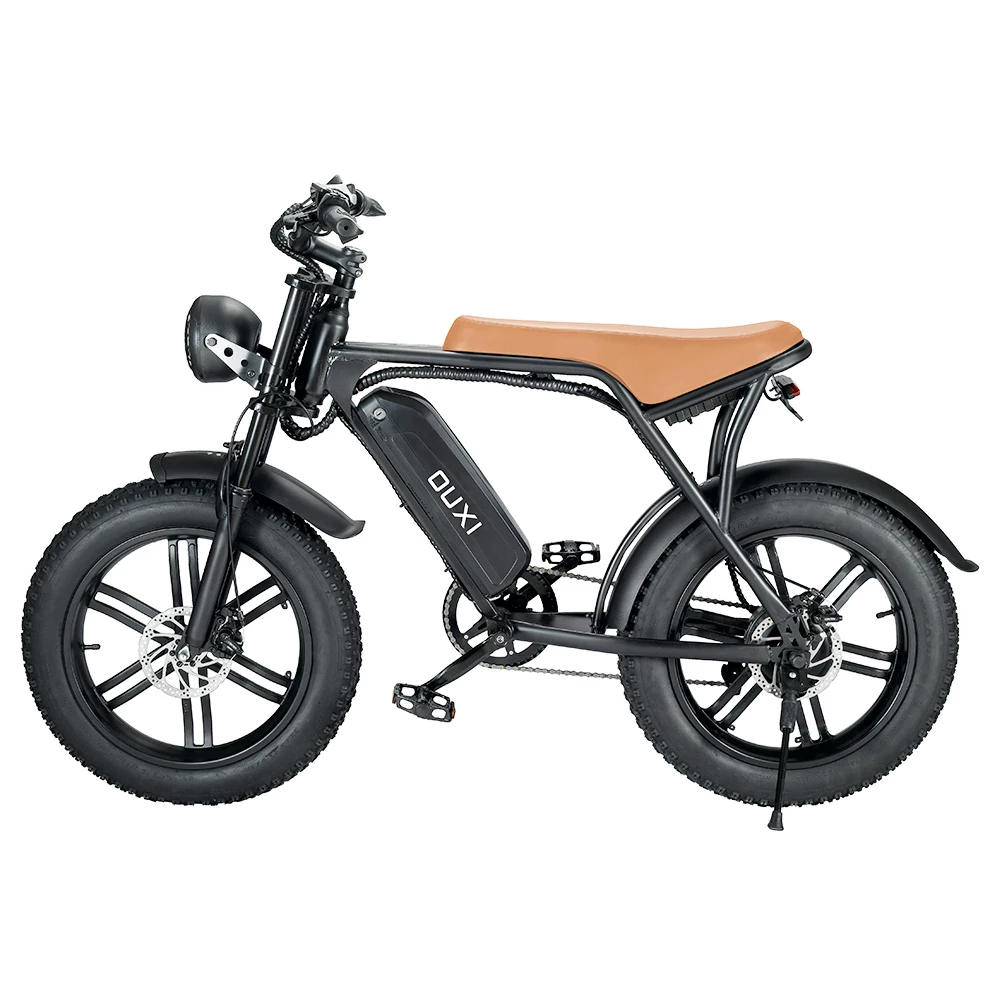 OUXI V8 Electric Bike 20*4.0 Inch Fat Tires 750W Motor 50Km/h Max Speed 48V 15Ah Battery Retro Ebike Max Load 150kg Dual Disc Brake Shimano 7-Speed Gear - Image 2