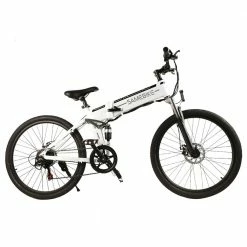 Samebike LO26 Smart Folding Electric Moped Bike 500W Motor 10Ah Battery Max Speed 30km/h 26 Inch Tire - White