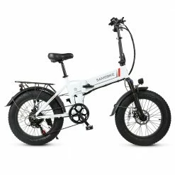 SAMEBIKE LOTDM200-FT Folding Electric Moped Bike 350W Motor 10Ah Battery Max 30km/h 20 Inch Tire - White
