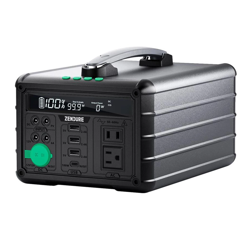ZENDURE SuperBase 600M Portable Power Station, 607Wh Battery Capacity, 600W AC Output, 9 Ports, Low Noise, 10W LED Lamp - Image 2