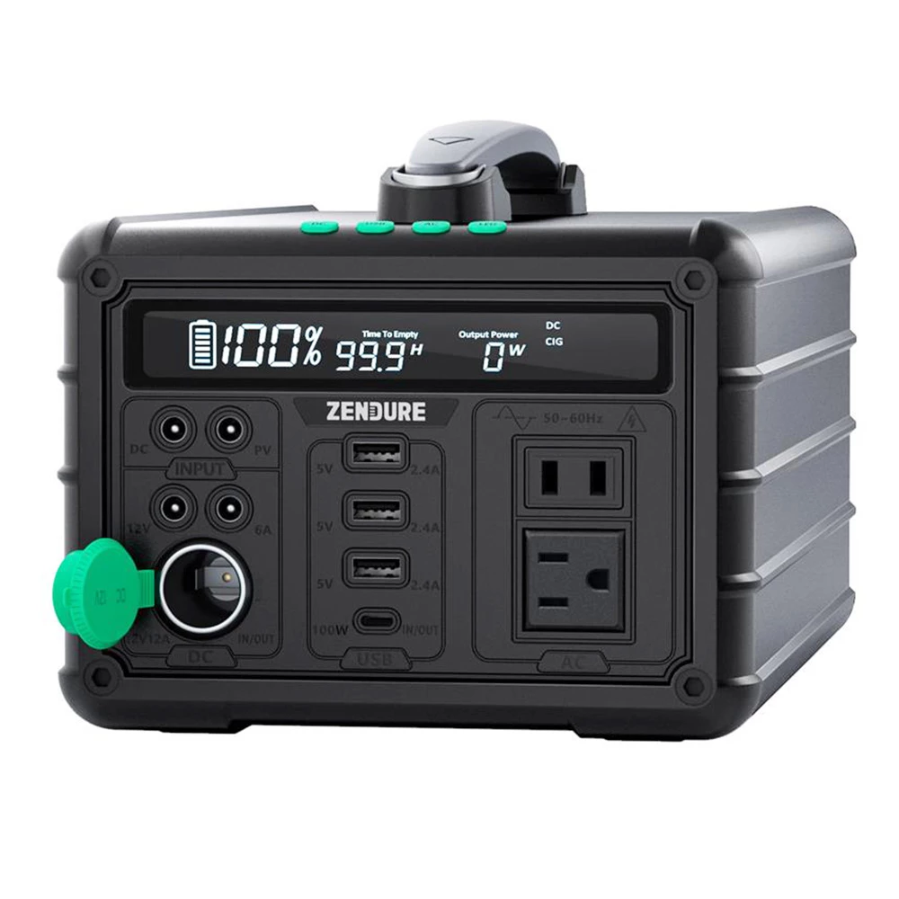 ZENDURE SuperBase 1000M Portable Power Station, 1016Wh Battery Capacity, 1000W Output, 9 Ports, Low Noise, 10W LED