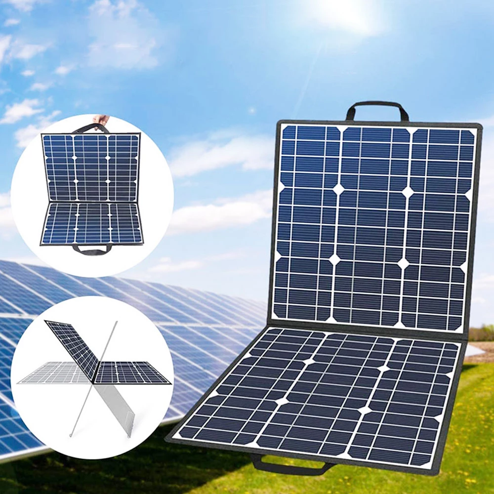 Flashfish SP50 50W 18V Solar Panel with 4 DC Connectors Portable Foldable PV Panels Monocrystalline Solar Panel - Image 5