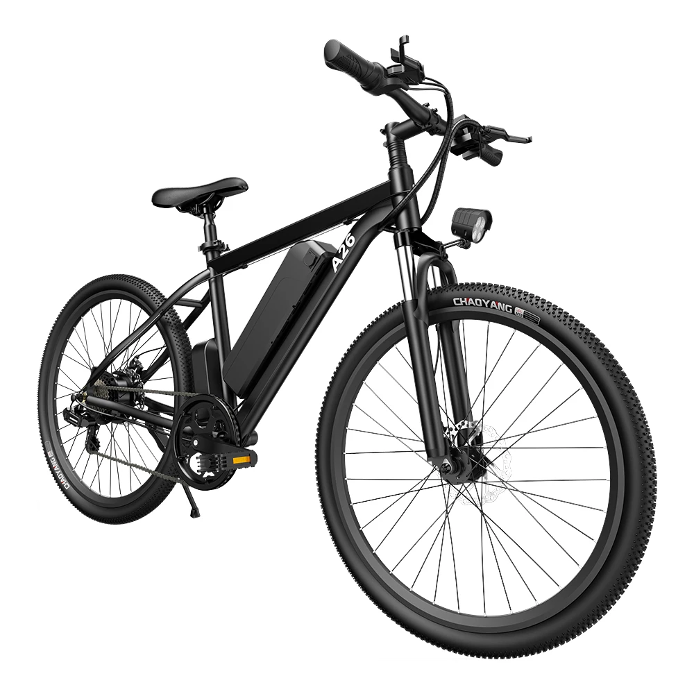 ADO A26 Electric Moped Bike 26 inch Mountain Bike 500W Hall Brushless Motor SHIMANO 7-Speed Derailleur 36V 12.5Ah Removable Battery 35km/h Max Speed up to 35km Max Range IPX5 Aluminum Alloy Frame - Black - Image 2