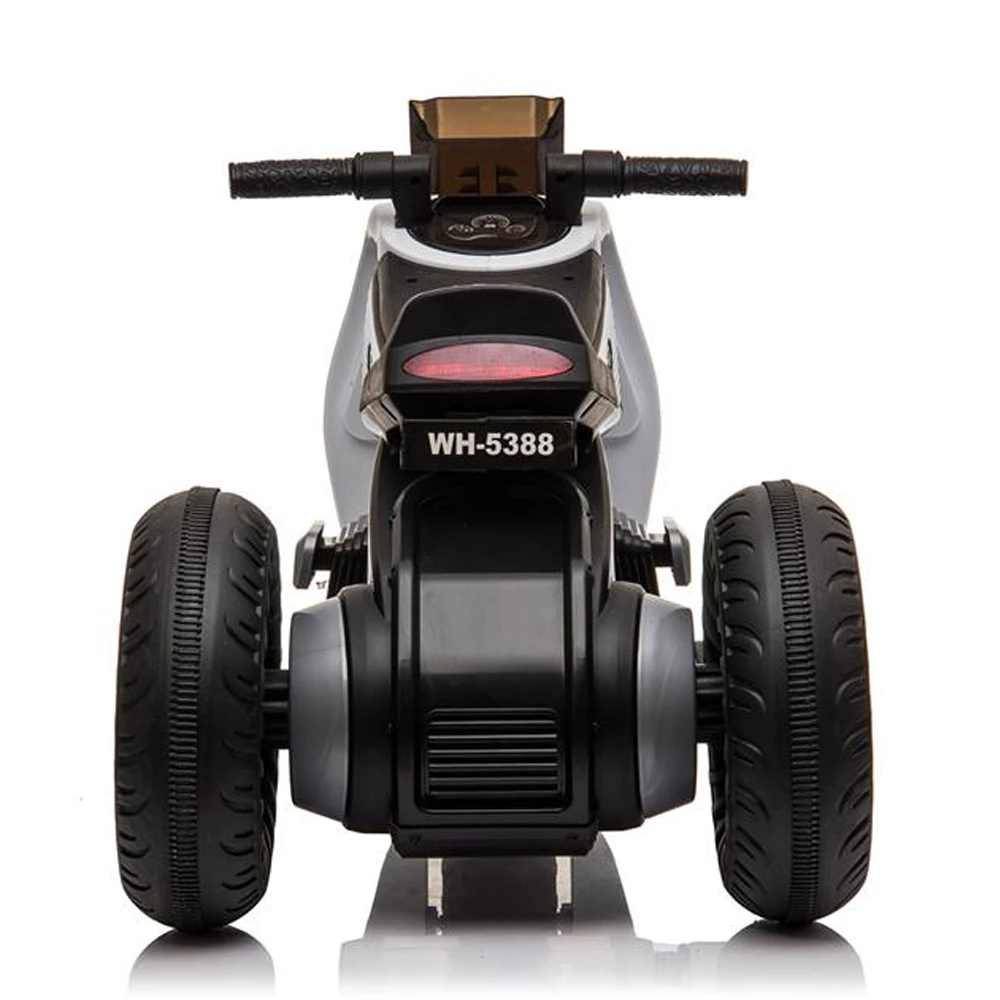 Children's Electric Motorcycle 3 Wheels Double Drive With Music Playback Function - White - Image 5