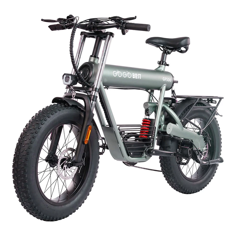 GOGOBEST GF500 Electric Bicycle 20*4.0 Inch Fat Tire 750W Motor 45Km/h Top Speed 48V 20Ah Battery 90-100KM Max Range Shimano 7-Speed Transmission Dual Disc Brake - Image 3