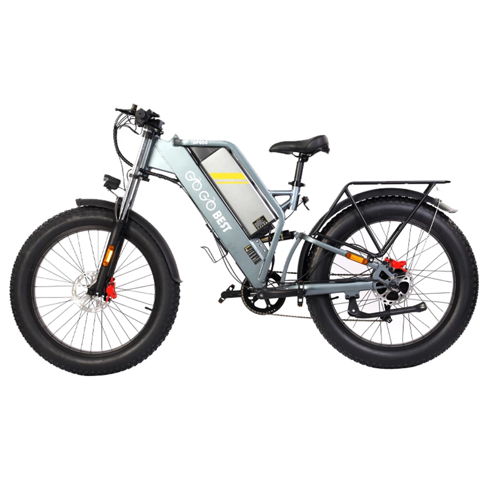 GOGOBEST GF650 Electric Bicycle 26*4.0 Inch Fat Tires 1000W Motor 45Km/h Top Speed 48V 20Ah Battery 90-100KM Max Range Dual Hydraulic Disc Brakes Shimano 7-Speed Transmission - Image 4