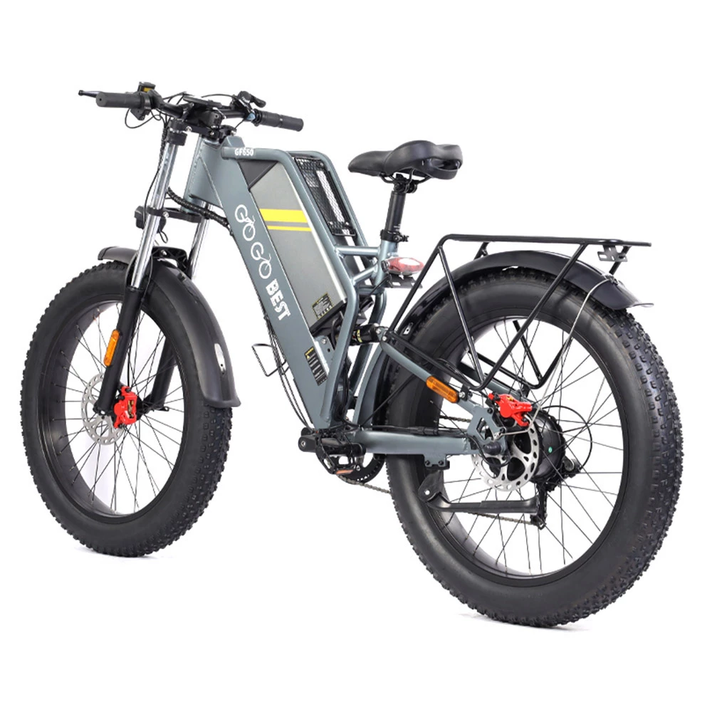GOGOBEST GF650 Electric Bicycle 26*4.0 Inch Fat Tires 1000W Motor 45Km/h Top Speed 48V 20Ah Battery 90-100KM Max Range Dual Hydraulic Disc Brakes Shimano 7-Speed Transmission - Image 3