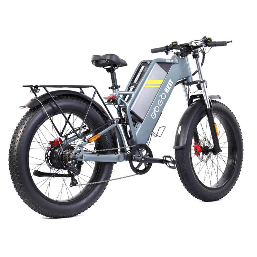 GOGOBEST GF650 Electric Bicycle 26*4.0 Inch Fat Tires 1000W Motor 45Km/h Top Speed 48V 20Ah Battery 90-100KM Max Range Dual Hydraulic Disc Brakes Shimano 7-Speed Transmission - Image 2