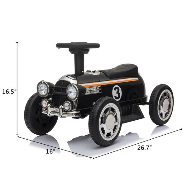 Kids Electric Ride On Car With Music Player LED Lights 6V - Black - Image 2